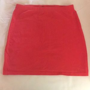 Salmon mini skirt